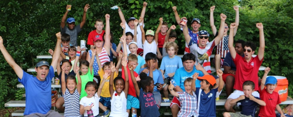 Kids having fun at Charlotte City Tennis summer camp